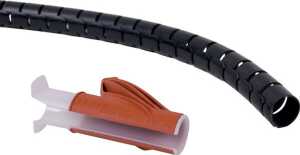 Kabelschlucker Addit 733, mit Einzugshilfe, ø 15 mm x 3 m, schwarz