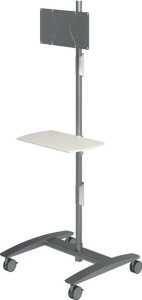 Workstation Viewmate Fußboden 712, Lenkrollen 636x600x1665mm silber