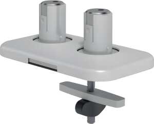 Durchtisch - Befestigung Viewprime 820, für doppelten Monitorarm, weiß