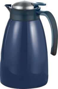 Isolierkanne GLACE, 1,5 L, doppelwandig Einhandbedienung dunkelblau