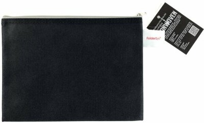 Reißverschlussbeutel Non Woven PP, DIN A5, schwarz opak, 190 x 255 mm