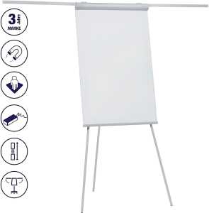 Flipchart ECO Standard Dreibeinstativ 2 Seitenarme magnethaft 68x105cm