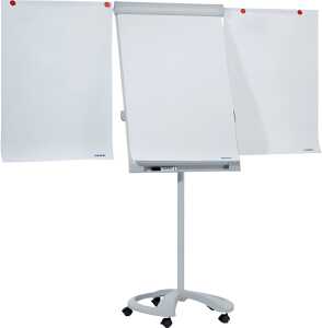 Flipchart PRO Deluxe Mobil Laufrollen 2 Seitenarme magnethaft 67x95 cm