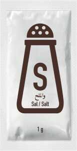 Hellma Speisesalz Sachets, 1g Portionstütchen, 1 Karton = 2000 Tütchen