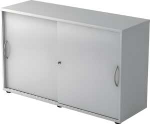 Schiebetürenschrank 1752, 748 x 1200 x 400 mm, 2 Ordnerhö grau/grau