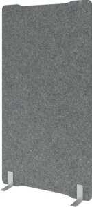 Akustikstellwand VASWG gerad, 1000x1800x25 mm Filzoptik grau-meliert