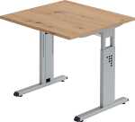 Schreibtisch OS08, 800 x 800 x 650-850 mm, C-Fuß,...