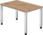 Schreibtisch QS12, 1200 x 800 x 680-835 mm, 4-Fuß,...