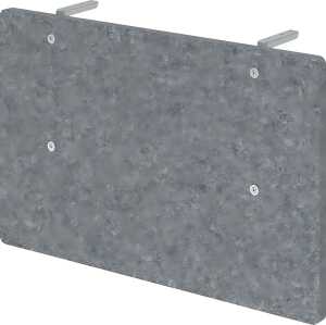 Sichtblende SIA08, 795 x 500 x 25 mm, Tischlänge 800 mm grau-meliert