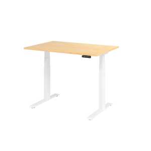 Sitz-Steh-Schreibtisch XDBK12, 1200 x 800 x 640-1290 mm, Ahorn/weiß