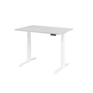 Sitz-Steh-Schreibtisch XDBK12, 1200 x 800 x 640-1290 mm, grau/weiß