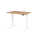 Sitz-Steh-Schreibtisch XDBK12, 1200 x 800 x 640-1290 mm, Asteiche/weiß
