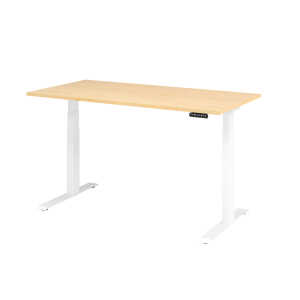 Sitz-Steh-Schreibtisch XDBK16, 1600 x 800 x 640-1290 mm, Ahorn/weiß