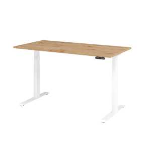 Sitz-Steh-Schreibtisch XDBK16, 1600 x 800 x 640-1290 mm, Asteiche/weiß