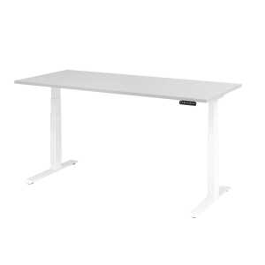 Sitz-Steh-Schreibtisch XDBK19, 1800 x 800 x 640-1290 mm, grau/weiß