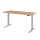 Sitz-Steh-Schreibtisch XDBK19 1800 x 800 x 640-1290 mm Asteiche/silber