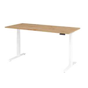 Sitz-Steh-Schreibtisch XDBK19, 1800 x 800 x 640-1290 mm, Asteiche/weiß