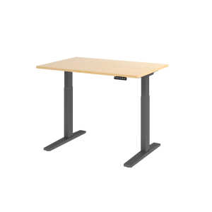 Sitz-Steh-Schreibtisch XMKA12, 1200 x 800 x 700-1200 mm, Ahorn/graphit