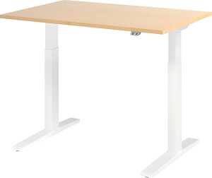 Sitz-Steh-Schreibtisch XMKA12, 1200 x 800 x 700-1200 mm, Ahorn/weiß