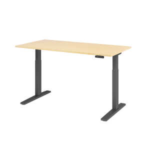 Sitz-Steh-Schreibtisch XMKA16, 1600 x 800 x 700-1200 mm, Ahorn/graphit