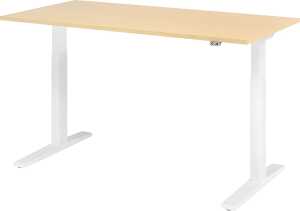 Sitz-Steh-Schreibtisch XMKA16, 1600 x 800 x 700-1200 mm, Ahorn/weiß