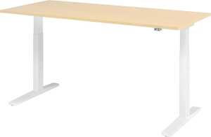 Sitz-Steh-Schreibtisch XMKA19, 1800 x 800 x 700-1200 mm, Ahorn/weiß