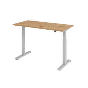 Sitz-Steh-Schreibtisch XMST614 1400 x 670 x 710-1200 mm weiß/silber