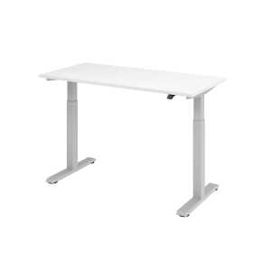 Sitz-Steh-Schreibtisch XMST614 1400 x 670 x 710-1200 mm Asteiche/silbe