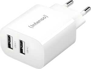 Schnellladegerät W24AA weiß 2x USB-A 24 Watt, 100-240 Volt, 50-60 Hz