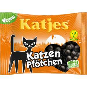Katjes Katzen Pfötchen, würziges Softlakritz, 175g