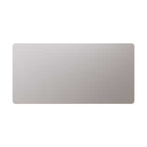 Glasboard abgerundete Ecken, matte Oberfläche, 100 x 200 cm, Warm Grey