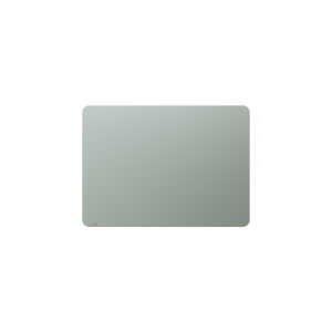 Glasboard abgerundete Ecken, matte Oberfläche, 90 x 120 cm, Sage Green