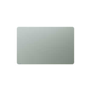Glasboard abgerundete Ecken matte Oberfläche, 100 x 150 cm Sage Green