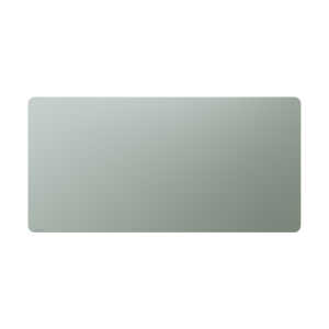 Glasboard abgerundete Ecken matte Oberfläche, 100 x 200 cm Sage Green