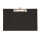 Schreibplatte A4, quer, schwarz, Klemme an der langen Seite