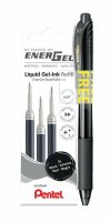 3er Set EnerGel Minen LR7 schwarz, plus 1 Stift BL107...