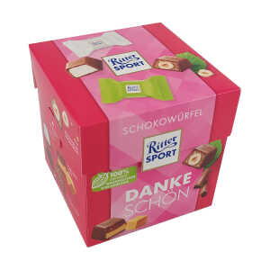 Ritter Sport Schokowürfel Dankeschön, 22er mit Schokolade