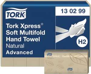 Tork Xpress® Multifold-Handtücher H2, reißfest, 2-lagig 21 × 180 Blatt