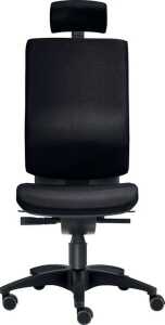 Bürodrehstuhl Cube L, ohne Armlehnen, schwarz