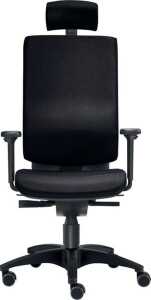 Bürodrehstuhl Cube L, mit Armlehnen, schw