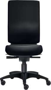 Bürodrehstuhl Cube M, ohne Armlehnen, Hartbodenrollen, schw