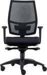 Bürodrehstuhl Ergo Mesh, mit 2D-Armlehnen, schwarz