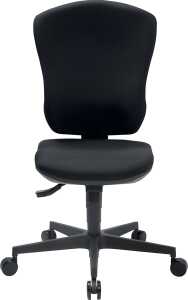 Bürodrehstuhl Flash Polster, bis 110 kg, ohne Armlehnen, schwarz