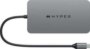 HyperDrive Dual 4K HDMI 10-in-1 USB-C Hub für M1/M2/M3 MacBooks silber