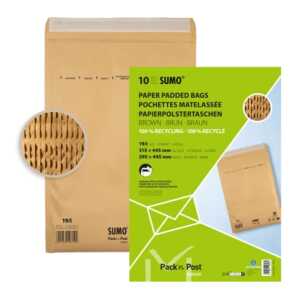 Papierpolstertasche 1519, 295 x 445 mm, braun, 1 Packung = 10 Stück
