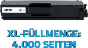 New Build Toner, ersetzt Brother TN-423C, ca. 4.000 Seiten, cyan