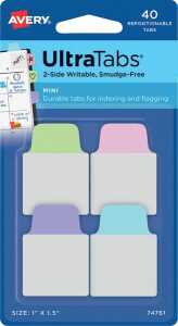 Haftstreifen UltraTabs Past 25,4 x 38 mm, 1 Pack = 40 Haftstreifen,