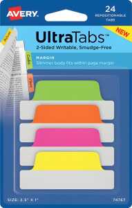 Haftstreifen UltraTabs Neon 63,5 x 25 mm, 1 Pack = 24 Haftstreifen,