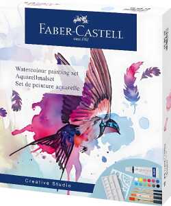 Faber Castell Aquarellfarben Tuben 5 ml 12 Farben m. Zubehör