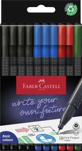 Faber Castell Finepen Grip 0,4 mm Office 10er Etui